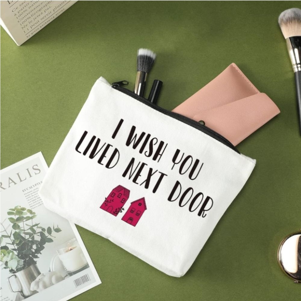 NWT Wish You Lived Next Door Best Friend Cosmetic Makeup Art Supplies Pencil Bag